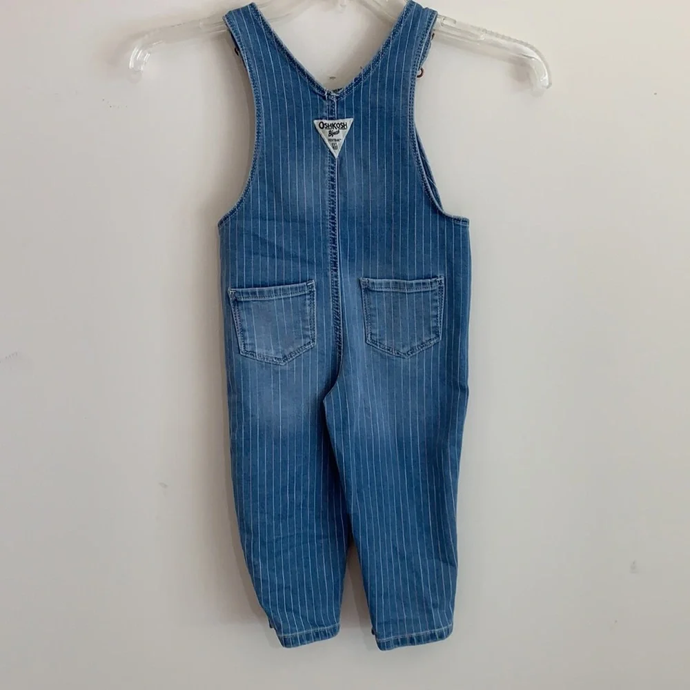 Oshkosh‎ - 18 month, pinstripe bib overalls